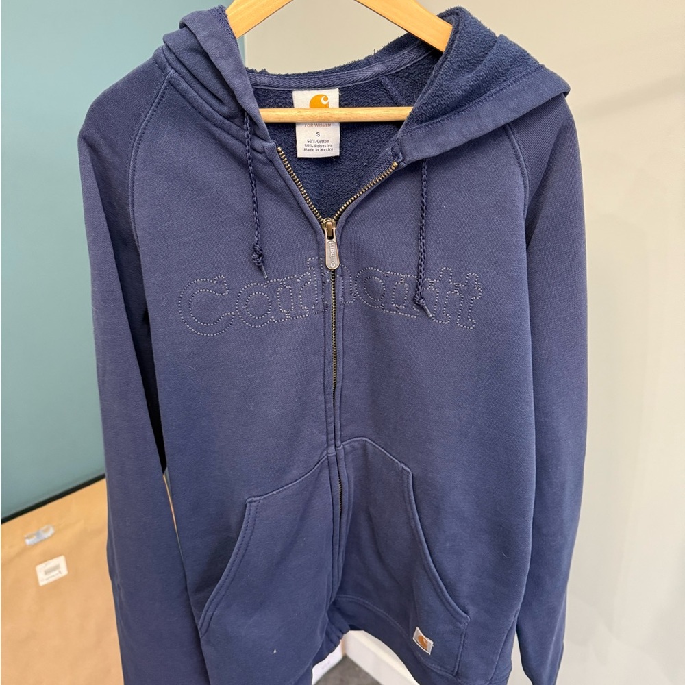Carhartt Women's Dark Blue Zip-Up Jacket